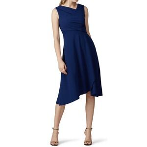 Adrianna Papell Navy A-line Dress Size 6 FLAWED see Pics